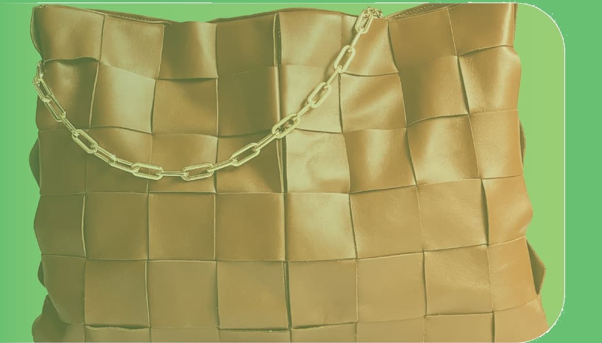 Woven handbag product available on demand