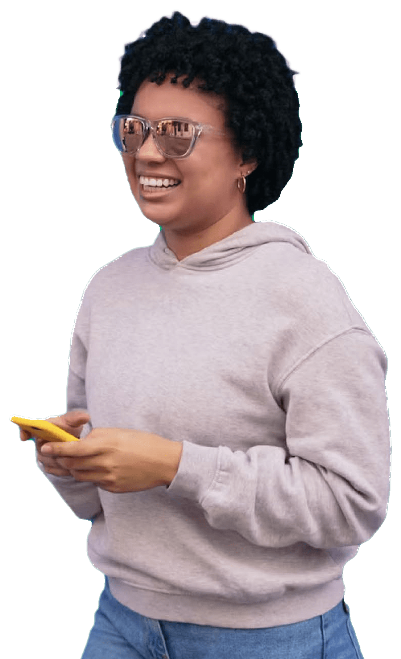 Person using phone representing trusted transfers